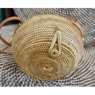 new ata rattan hand woven round circle design ethnic handmade